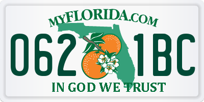 FL license plate 0621BC