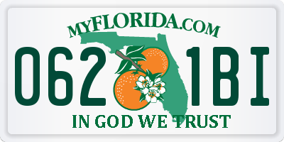 FL license plate 0621BI