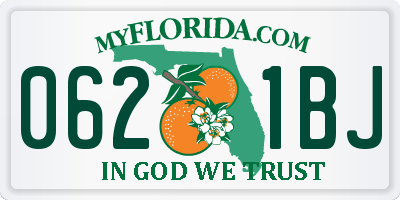 FL license plate 0621BJ