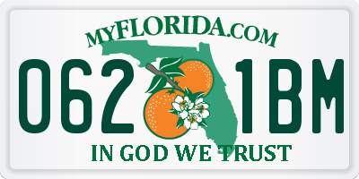 FL license plate 0621BM