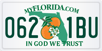 FL license plate 0621BU