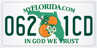 FL license plate 0621CD