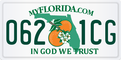 FL license plate 0621CG