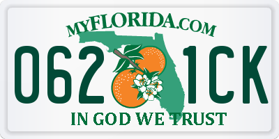 FL license plate 0621CK