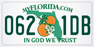 FL license plate 0621DB
