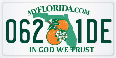 FL license plate 0621DE