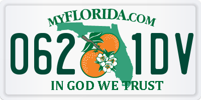 FL license plate 0621DV