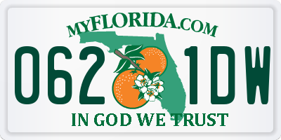 FL license plate 0621DW