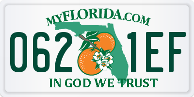 FL license plate 0621EF