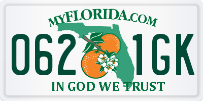 FL license plate 0621GK