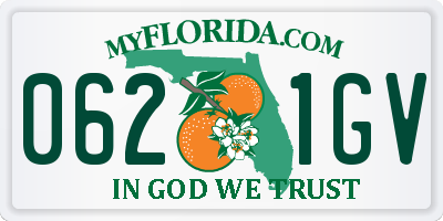 FL license plate 0621GV