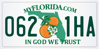FL license plate 0621HA