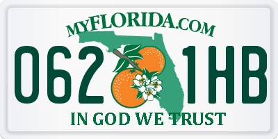 FL license plate 0621HB