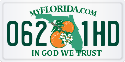 FL license plate 0621HD