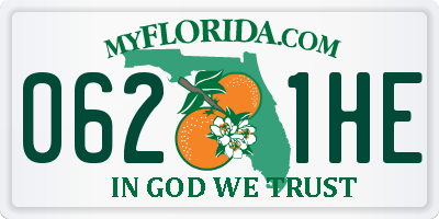 FL license plate 0621HE