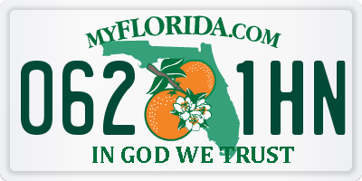 FL license plate 0621HN