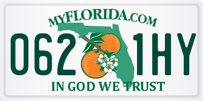 FL license plate 0621HY