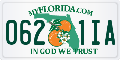 FL license plate 0621IA
