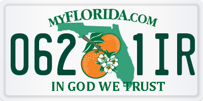 FL license plate 0621IR