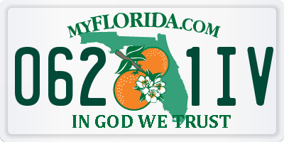 FL license plate 0621IV