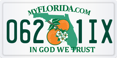 FL license plate 0621IX
