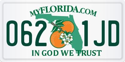 FL license plate 0621JD
