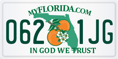FL license plate 0621JG