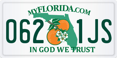 FL license plate 0621JS