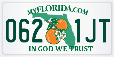 FL license plate 0621JT