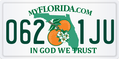 FL license plate 0621JU