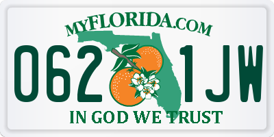 FL license plate 0621JW