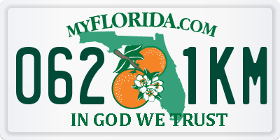 FL license plate 0621KM