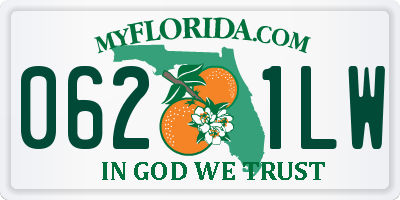 FL license plate 0621LW