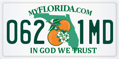FL license plate 0621MD