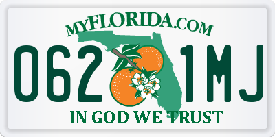 FL license plate 0621MJ