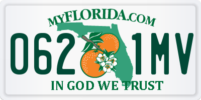 FL license plate 0621MV