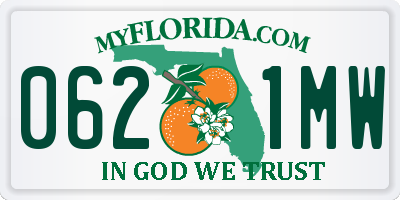 FL license plate 0621MW