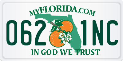 FL license plate 0621NC