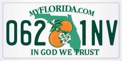 FL license plate 0621NV
