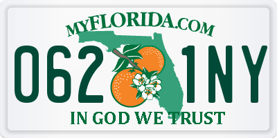 FL license plate 0621NY