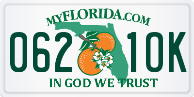 FL license plate 0621OK