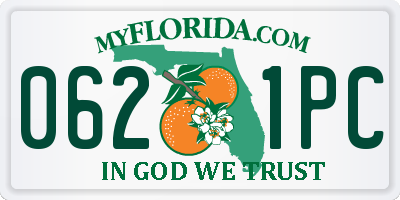 FL license plate 0621PC