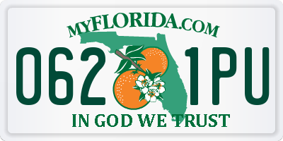 FL license plate 0621PU