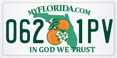 FL license plate 0621PV
