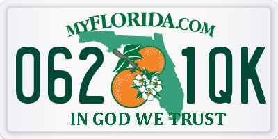 FL license plate 0621QK