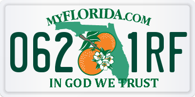 FL license plate 0621RF