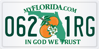 FL license plate 0621RG