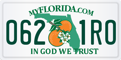 FL license plate 0621RO