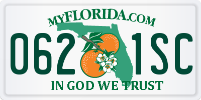 FL license plate 0621SC