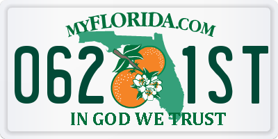 FL license plate 0621ST